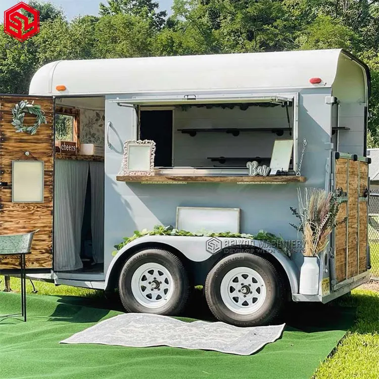 Camion de restauration de rue prix d'usine remorque remorques pour chevaux camion de crème glacée chariot de kiosque de nourriture mobile remorque de bar mobile