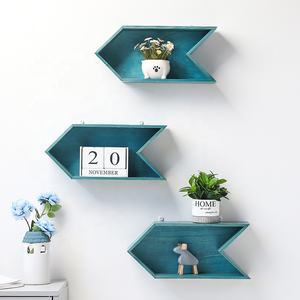 Estantes <span class=keywords><strong>flotantes</strong></span> montados en la pared de fábrica BSCI, estante de madera con flecha para estantes de madera decorativos para el hogar - Product Image 2