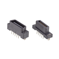 Connecteur de servomoteur STA AMP TE 1,27 mm droit SCSI 20 broches, boîtier en nylon, compatible micro-ondes, connecteur mâle/femelle noir