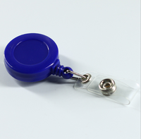 Enrouleur de porte-Badge de carte d'identité avec Clip, bobine de nom rond, fournitures scolaires de bureau, lanière rétractable porte-Badge