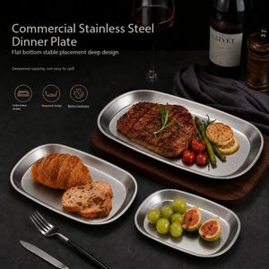Assiette ovale rétro vintage personnalisée en acier inoxydable, style industriel, pour snacks américains, plateau à poulet frit pour restaurant et maison - Product Image 3