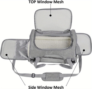 Pet Carrier Bag Hot Sale High Quality Durable Oxford Breathable Airline Approved <b>Cat</b> Bag Pet Cages Carrier for Travel - Product Image 5
