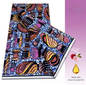 <span class=keywords><strong>Tessuto</strong></span> Africano Stampa Wax Dorata Grand Super Veritable 100% Morbido Cotone Reale Hollandais Olandese Ankara per Cucito - Product Image 4