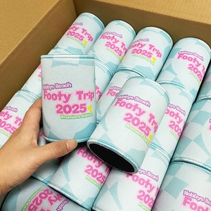 Ống giữ ly giữ lạnh bằng neopren cao cấp 5mm in chuyển nhiệt, có thể in logo OEM, di động, chống thấm nước, dành cho lon bia - Product Image 4