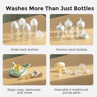 Lave-biberons, Stérilisateur et Sécheur Tout-en-un pour Biberons, Machine de Nettoyage pour Biberons, Pièces de Pompe et Essentiels pour Bébé