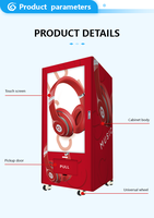 Distributeur automatique commercial à écran tactile de 55 pouces, capacité de 54 pièces, construction en acier thermolaqué, télécommande