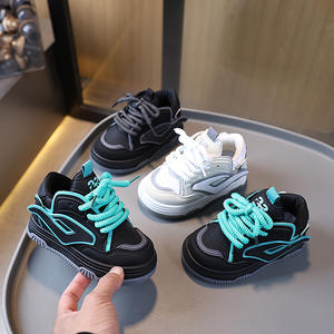 Primavera autunno scarpe da ginnastica <span class=keywords><strong>alte</strong></span> per bambini scarpe Casual da <span class=keywords><strong>bambina</strong></span> con fondo morbido scarpe da pane basse per bambini scarpe sportive - Product Image 1