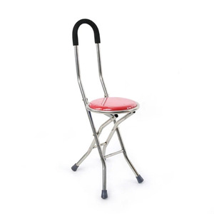 Bastón de Acero Inoxidable Chuangyu para Personas Mayores, Silla Plegable de Cuatro Patas, Ayuda para Caminar Ligera, Silla de Exterior con Puntas de Goma - Product Image 5