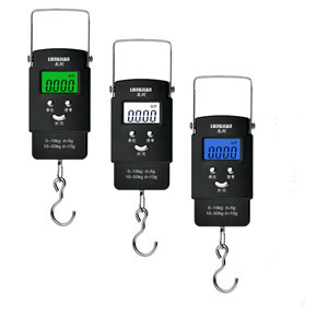 50kg/110lb डिजिटल इलेक्ट्रॉनिक सामान पैमाने पोर्टेबल सूटकेस पैमाने संभाला यात्रा बैग भार मछली हुक हैंगिंग स्केल - Product Image 6