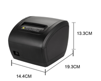 Impresora Térmica de Recibos USB LAN de Escritorio de 80mm, Alta Velocidad 230mm/s, 203DPI, Multi-OS, SDK, para Punto de Venta, Supermercado