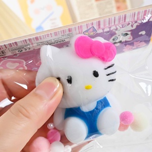Juguetes Para aretar Slow Rebound Squeeze Toys TPR/EVA Jade Dog & KT Cat con musica pizzico per la decompressione dei bambini - Product Image 4