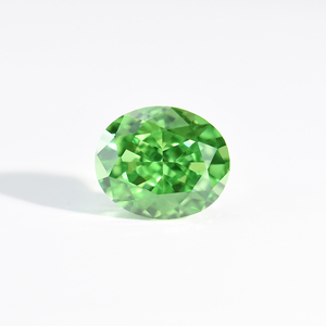 Circonita Cúbica Sintética de Alta Calidad, 5A+, Zircon, Corte Oval Radiante, Verde, Suelta, Tipo Hielo Triturado - Product Image 6