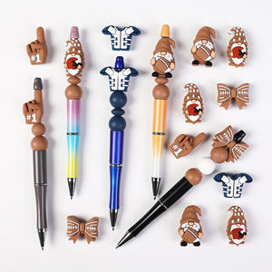 Perles en vrac en PVC et silicone 3D en forme de maillot de hockey pour la fabrication de bracelets, stylos et bijoux DIY - Product Image 1