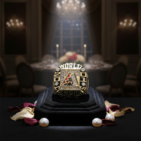 Personalisierter Klassischer Meisterschaftsring Roségold-Plattiert Legierung Herren Kristall Strass Tier-Design