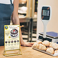 Présentoir de menu double face en acrylique transparent avec cadres en or Usine de cartes de place en gros et porte-numéros de table