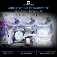 Stock Thermalright Aqua Elite 360 V5 ARGB PC blanco enfriador de agua para reproductor de computadora de juegos Radiador