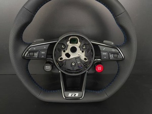 Volante Deportivo Universal de Cuero para <span class=keywords><strong>Audi</strong></span> A3/A4/<span class=keywords><strong>A5</strong></span>/Q3/Q5/Q7/S8/A6/R8 con Marcas Azules - Product Image 4