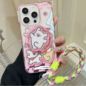 Милые Мультяшные собачьи магнитные кристаллические цветные Чехлы для мобильного телефона с магнитным кронштейном - Product Image 5