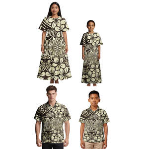 Ropa a Juego para Padre e Hijo Personalizada Bajo Demanda, Nueva Moda de Verano, Camisa Aloha de Talla Grande, Conjunto Familiar Tribal Hawaiano Polinesio - Product Image 5