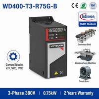 Variador de Frecuencia Compacto HYTECON RS485 Modbus RTU Trifásico 380V VFD 0.75kW 1HP para Paneles de Control de Automatización