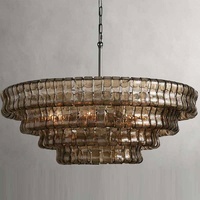 Lustre moderne en verre rond, lampe suspendue en laiton pour salle à manger, décoration de salon, lustre pour la maison