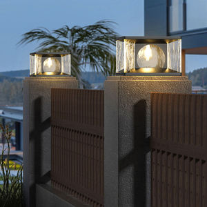 Lampada <span class=keywords><strong>Solare</strong></span> da Esterno per Pilastri, Impermeabile, per Recinzioni, Ingressi, Giardini, Stile Europeo - Product Image 5