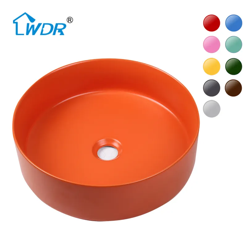 Entertainment lavabo round multi-color optional color art basin