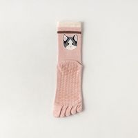 Chaussettes de sport Bioserica Era Crew à cinq doigts en coton anti-odeur, antidérapantes, pour Pilates, fitness en salle, danse, avec grip