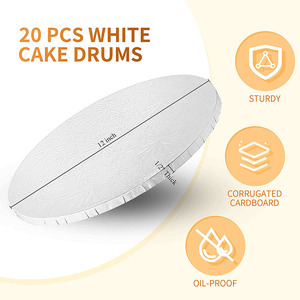 Bán Chạy Bảng Bánh Dày Tùy Chỉnh Đế Các Tông Tròn Màu Trắng Làm Bánh Cấp Thực Phẩm - Product Image 2