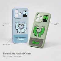 Coque de téléphone iPhone 14 Pro Max en TPU imprimée avec un motif de cœur et un ornement en applique, paillettes, logo OEM personnalisé, coque 2 en 1, vente en gros