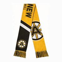 Écharpes de créateur en gros, écharpes en acrylique chaudes, tricotées, imprimées sur mesure, écharpes de supporters de clubs de football
