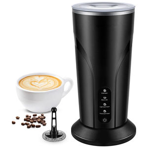 Machine à mousse de lait électrique automatique 4 en 1 avec support, mousseur à cappuccino, mousseur à expresso, mousseur à lait - Product Image 1