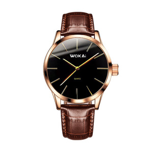 Nouvelle montre en cuir pour homme, modèle business class, luxueuse, avec aiguilles lumineuses et mouvement à quartz résistant à l'eau - Product Image 1