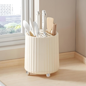 Cubo de Plástico Extraíble con Rotación para <span class=keywords><strong>Cocina</strong></span>, Soporte para Cuchillos, Cajón Organizador, Estante para Botellas de Especias, Cuchara, Almacenamiento - Product Image 3