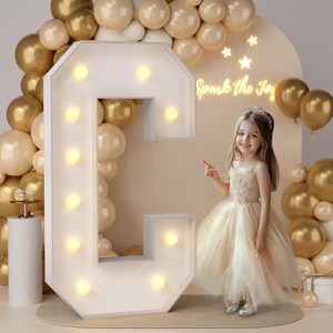 Lettres lumineuses LED de 4 pieds en mousse doré<span class=keywords><strong>e</strong></span> pour décoration intérieure de fête - Product Image 3