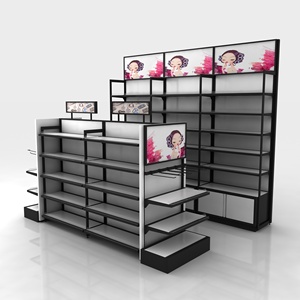 Estantería <span class=keywords><strong>de</strong></span> Metal para tienda <span class=keywords><strong>de</strong></span> cosméticos, estantería bonita para supermercado, Material publicitario para supermercado - Product Image 1