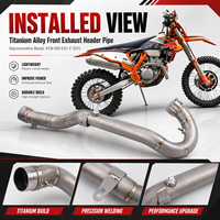 Tuyau de liaison avant d'échappement en alliage de titane pour moto KTM EXC-F Six Days 350 450 500 Husqvarna FE 350 450 501 Spécifications UE 17-19