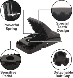 <span class=keywords><strong>Attrape</strong></span>-<span class=keywords><strong>souris</strong></span> en plastique intérieur et extérieur pour la lutte antiparasitaire - Product Image 2