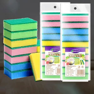 DS1890 Dish Sponges For Washing Dishes For Kitchen Sink Scrub Sponges Kitchen Cleaning Sponges Pack For Household Use