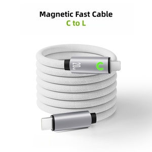 Câble de données magnétique tressé en nylon OEM TYPE-C vers L PD 20W Charge rapide 1/1,5/2m Câble de téléphone portable pour 14 <span class=keywords><strong>13</strong></span> 12 11 - Product Image 3