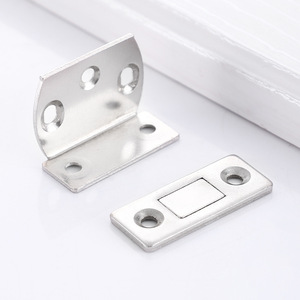 L-Shaped Concealed Magnetic <b>Door</b> Catcher Manganese Steel No-Drill For Wardrobe Sliding Cabinet <b>Doors</b> - Product Image 4