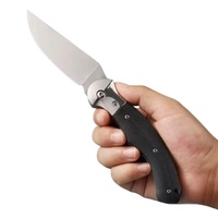 Couteau pliant de poche, lame en acier 5Cr13MoV, pointe tombante, bolster en acier, manche en fibre de nylon, mécanisme de verrouillage, chasse, extérieur, EDC, bricolage