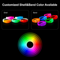 Bracelets LED en gros, multicolores, à changement de couleur, activés par le son – Étanche, durable, logo personnalisable pour les fêtes