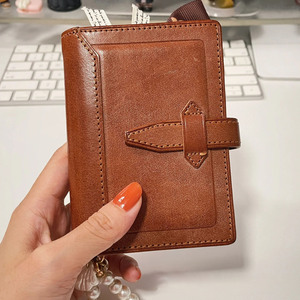 M5 <strong>Leather</strong> Handbook Loose-leaf Book High Value Notebook Carry-on Pocket Small Book <strong>Diary</strong> A5 Binder - Product Image 5