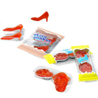 Bonbons gélifiés en forme de chaussures, de crâne de crocodile, de pastèque double, de hot-dog, de glaces, d'ours, de dauphins