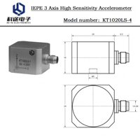 Accéléromètre triaxial IEPE, capteur d'accélération 3 axes ICP, transducteur de vibration piézoélectrique, surveillance des vibrations de pont, 1V/g