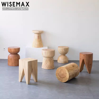 MEUBLES WISEMAX Prix de gros nordique naturel en bois massif canapé table d'appoint carré salon table d'angle pour villa appartement
