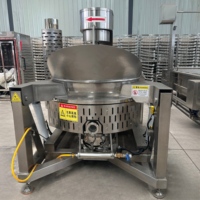 Marmite de cuisson inclinable à agitation planétaire entièrement automatique de 500 L à chauffage au gaz pour la sauce chili, la confiture et la base de fondue chinoise