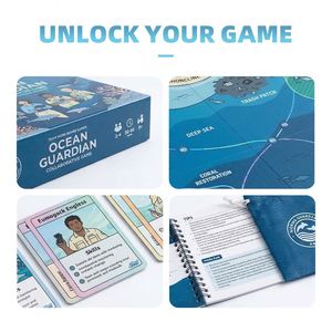 ชุดเกมกระดานร่วมปฏิบัติการรักษาสัตว์น้ำ F Educational Ocean Guardian พร้อมการ์ดสัตว์ทะเล เป็นมิตรกับสิ่งแวดล้อม ได้รับการรับรองมาตรฐาน EN71 พร้อมกล่องของขวัญ - Product Image 3