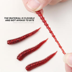 <span class=keywords><strong>Gusanos</strong></span> de arena de agua dulce de 0,85G, señuelos blandos, cebos de pesca flotantes, gusano de seda, señuelo suave Biónico de PVC, tamaño pequeño, 50mm, señuelo de gusano para trucha - Product Image 2